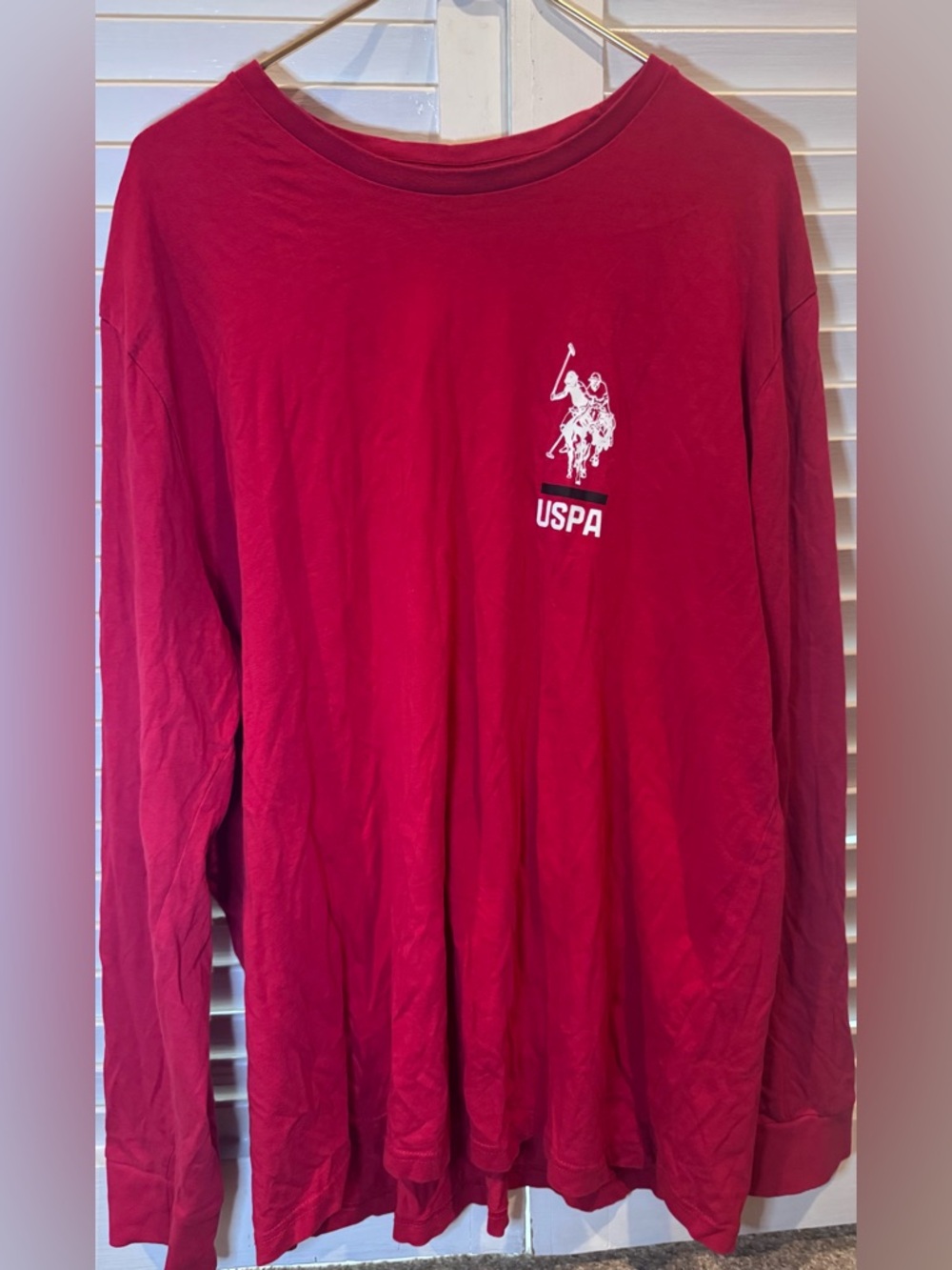 U.S. Polo Assn Red Long Sleeve Logo Tee XXL Oversized